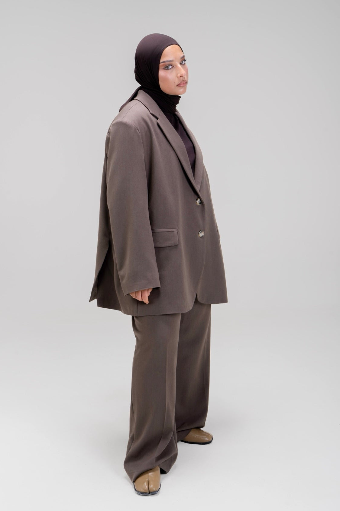 BLAZER LOOSE [TAUPE]