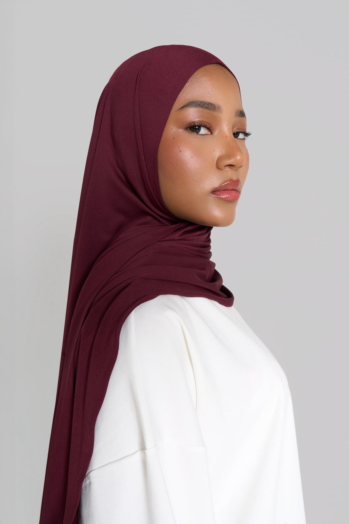 HIJAB JERSEY PREMIUM SOFT [DARK CHERRY]