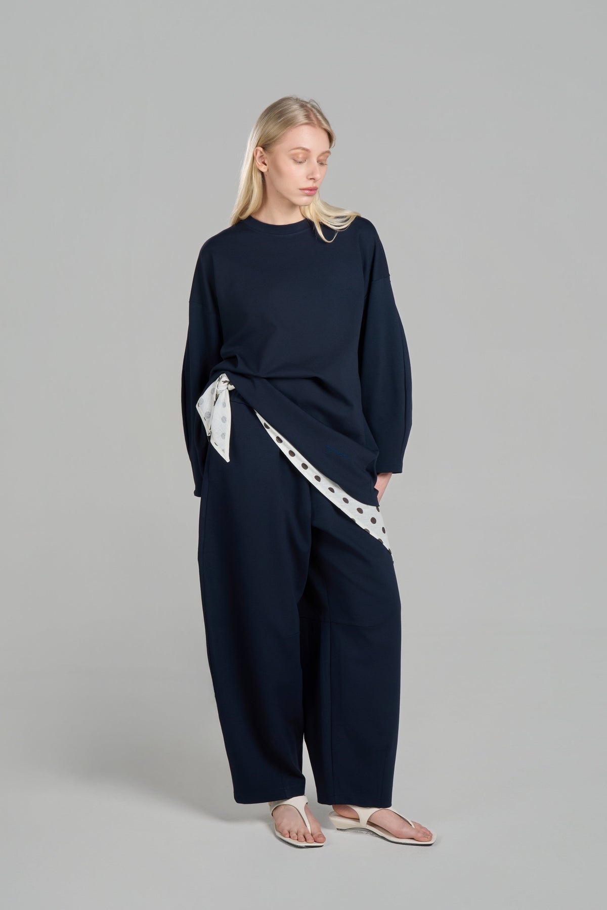PANTALON BARREL [Navy]