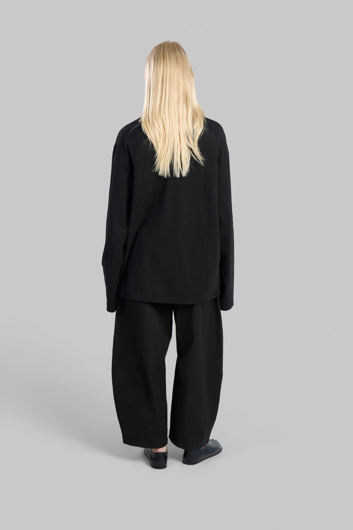 PANTALON BARREL COTON [Noir]