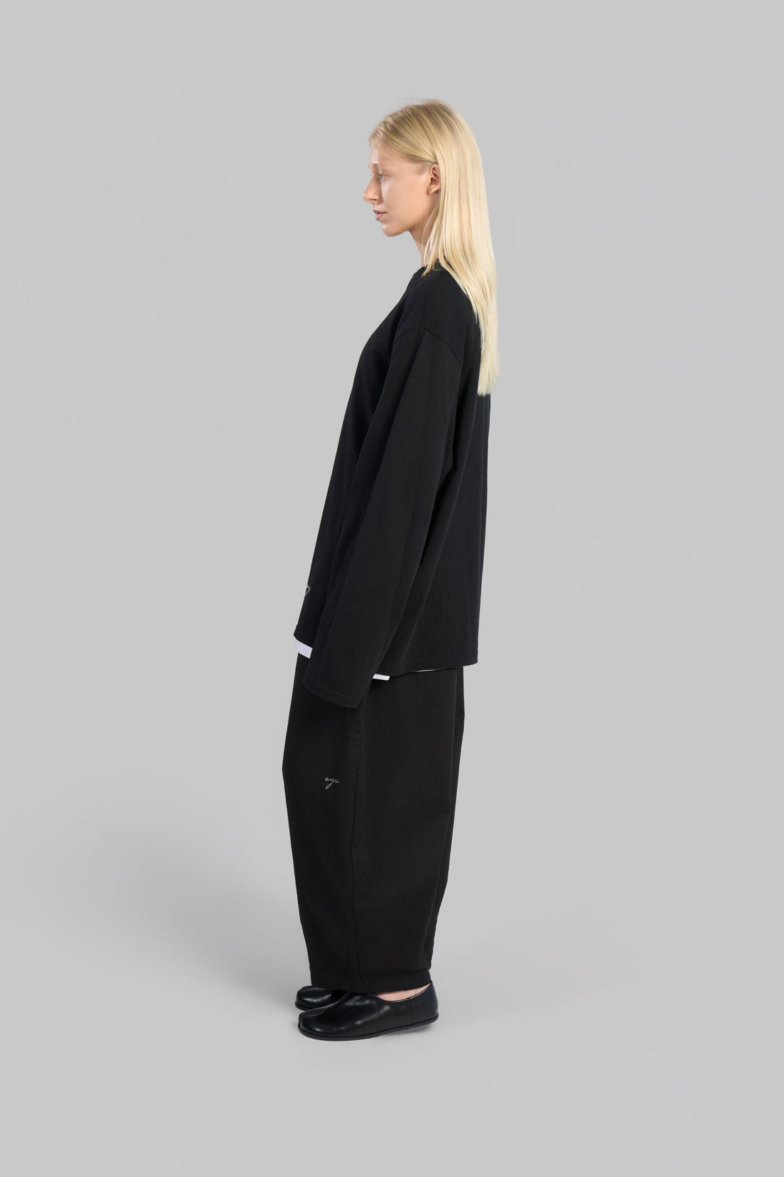 PANTALON BARREL COTON [Noir]