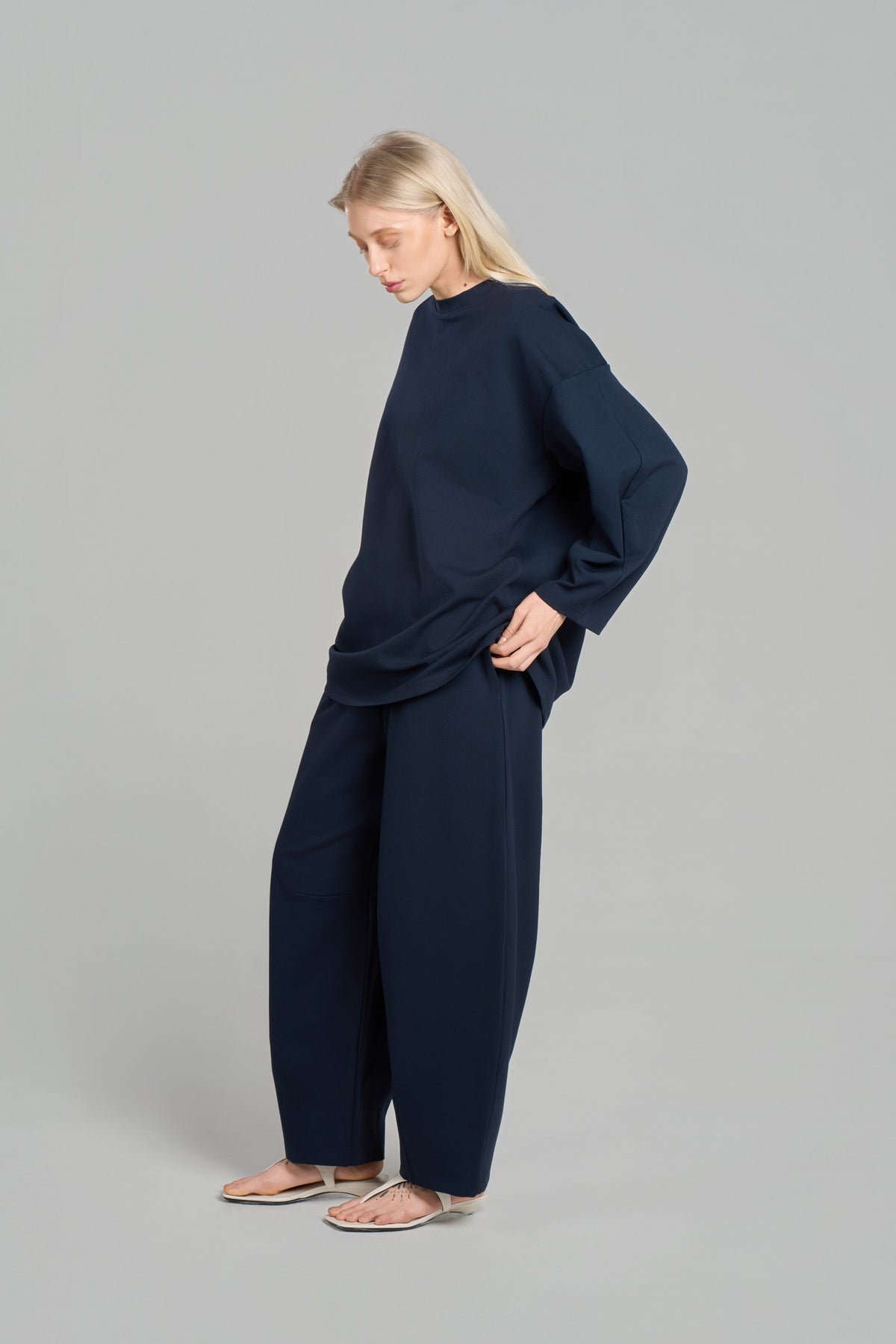 PANTALON BARREL [Navy]