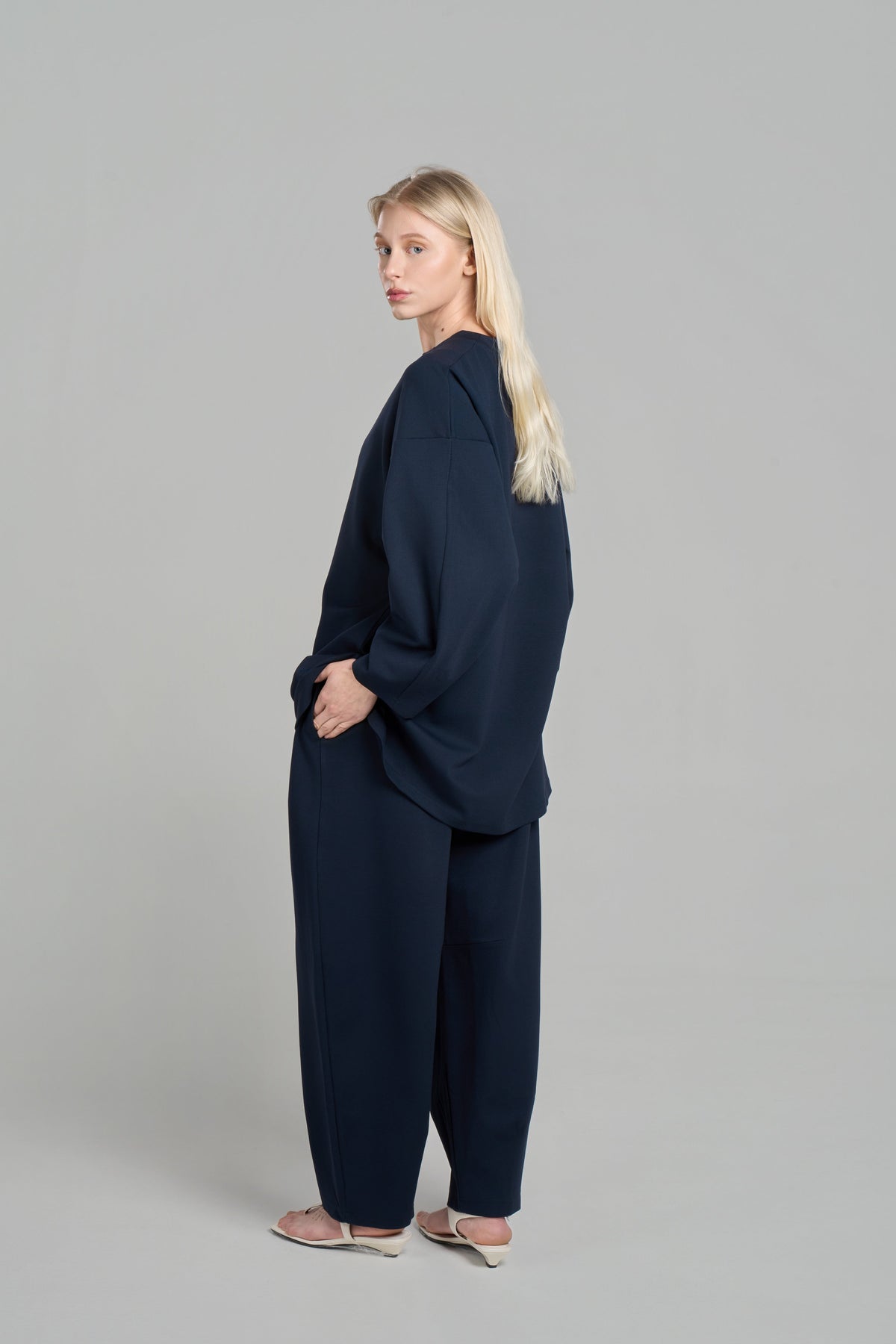 PANTALON BARREL [Navy]