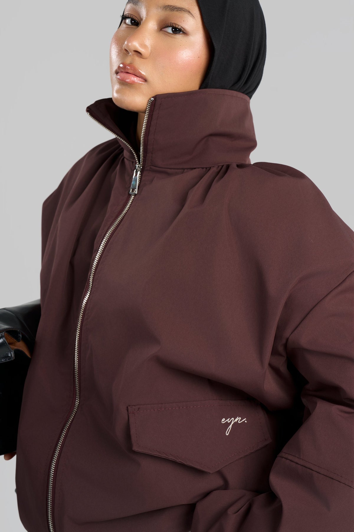 VESTE BOMBERS OVERSIZE [BORDEAUX]