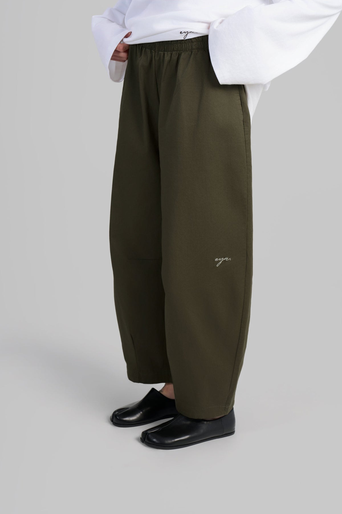 PANTALON BARREL COTON [KAKI]