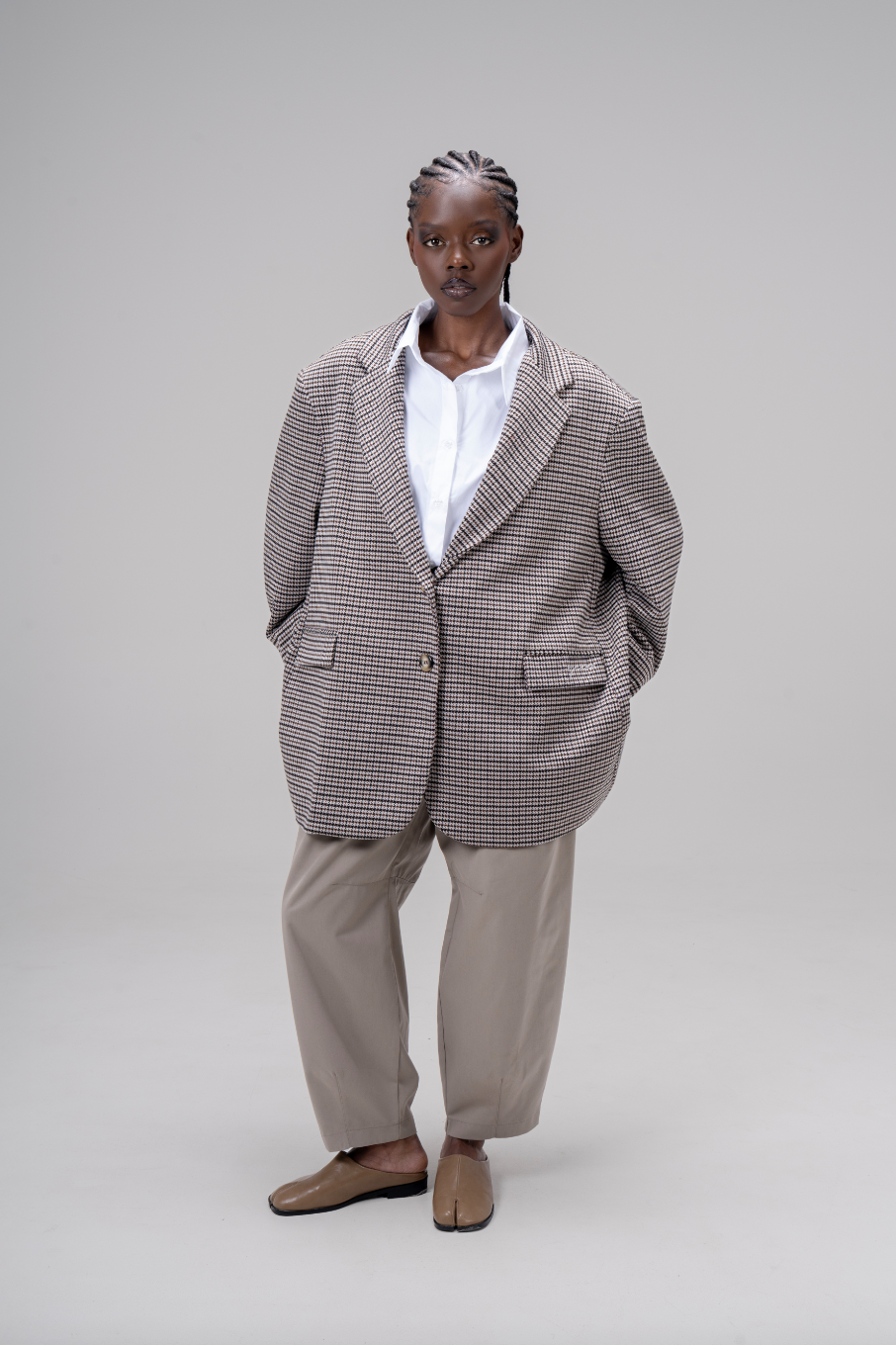 BLAZER LOOSE [PIED-DE-POULE]