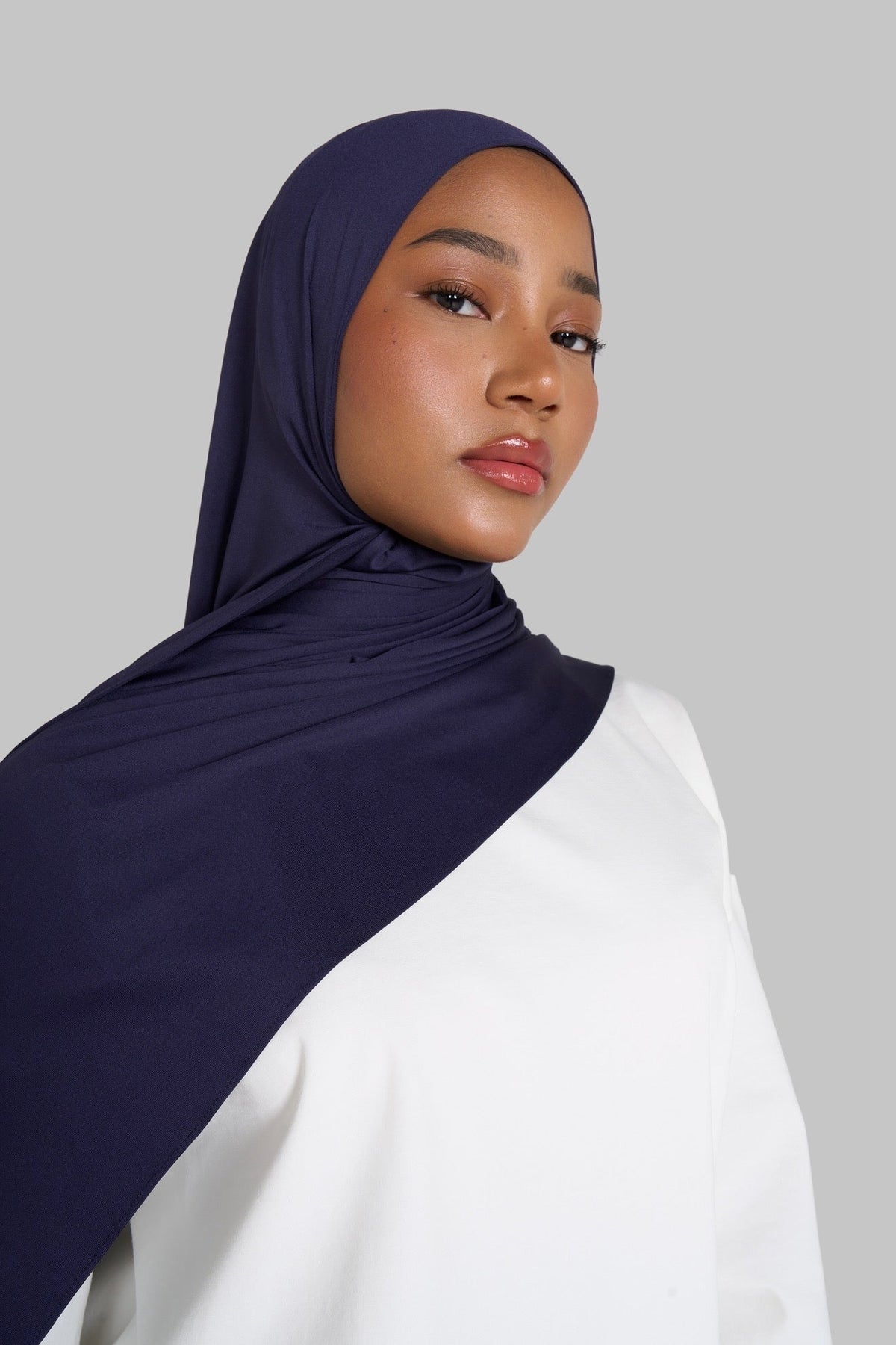 HIJAB JERSEY PREMIUM SOFT [BLUEBERRY]