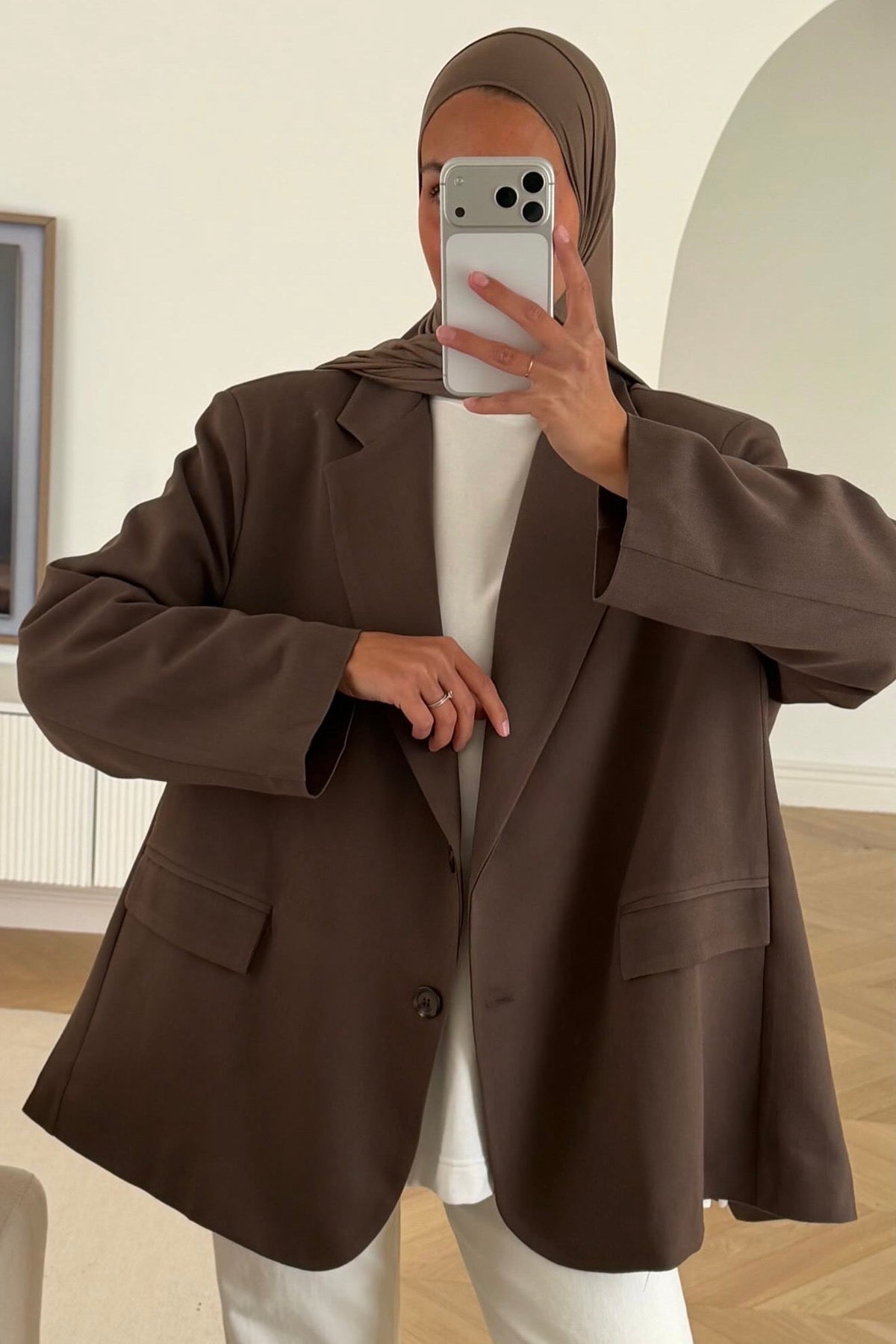 BLAZER LOOSE [TAUPE]